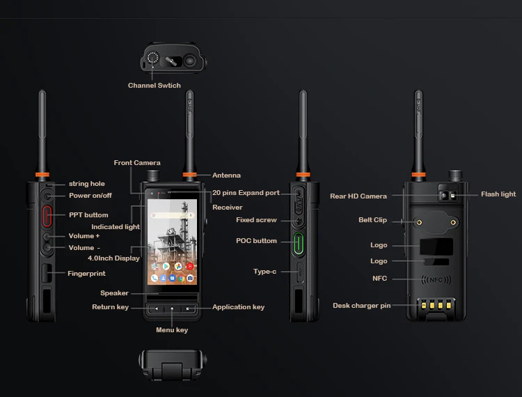 Ip68 4watts Dual Band Vhf/uhf Two Way Radio Mobile Phone Satellite