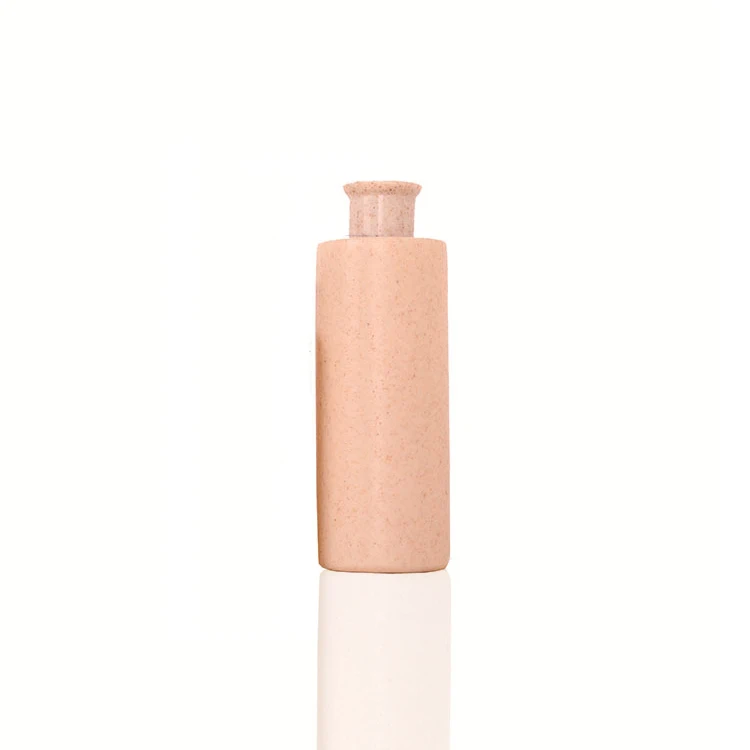30ml 100ml Shampoo and Conditioner Bottles Luxury Wholesale Wheat Straw Recyclable Biodegradable Food Container for Shower Gel