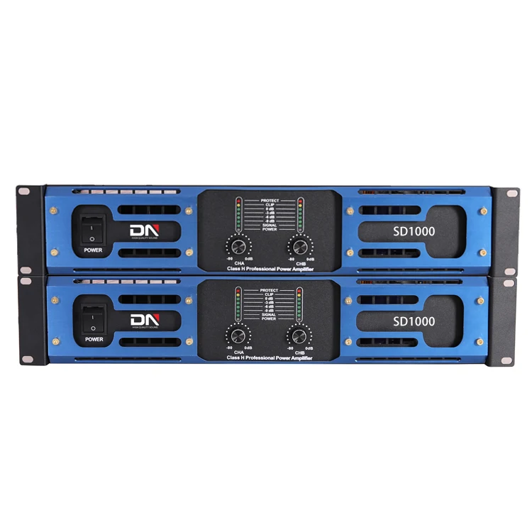 2 Two Channel 2x1000w Class d Speakers Stereo Professional Power Audio Rack 2u Emplifier Kawachi Amplifier