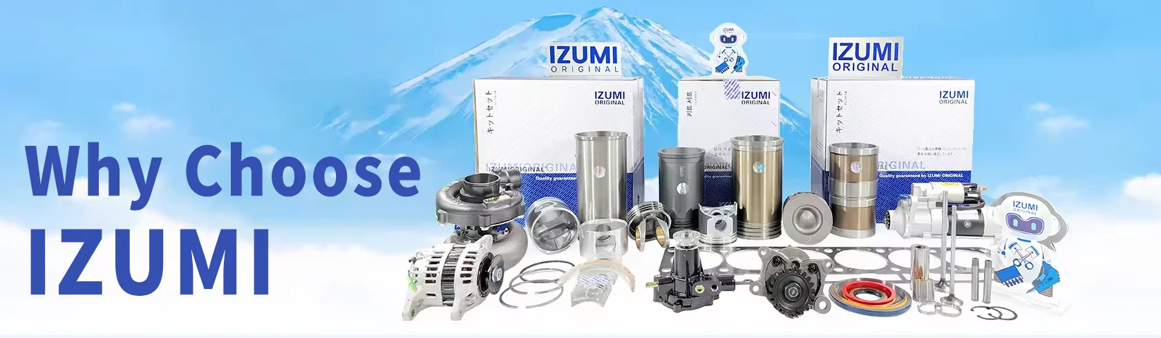 IZUMI ORIGINAL 4JJ1 4GB1 4HK1 4HF1 6HK1  4JB1 4JG1 4JG2 4HG1 6BD1 6GB1 engine liner kit for ISUZU parts manufacture