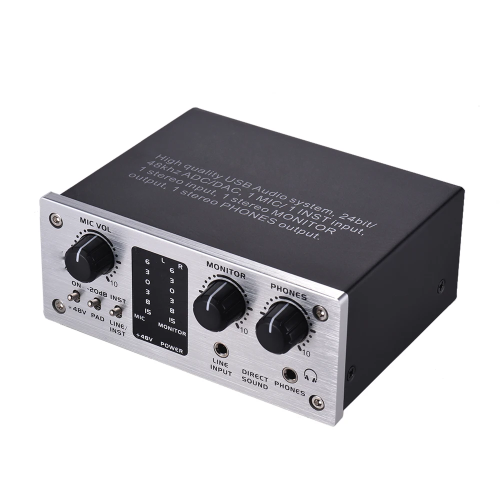 Source Professional 2-Channel USB Audio Interface External Sound with +48V phantom power 5V Power Supply on m.alibaba.com
