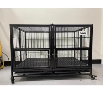 Pet shop single layer double door high quality dog kennel cage metal for dogs pet cage kennel