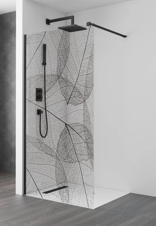 Wet Room Walk in Easy Clean 8mm Frameless Fixed Shower Glass Panel