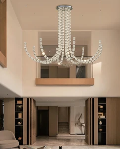 ECOJAS New Design Shape Art Decoration Indoor Chandelier for Villa Hotel Lobby Customized Lighting