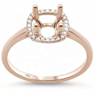 925 Sterling Silver Different Stone Size Semi Mount Engagement Ring Setting Women