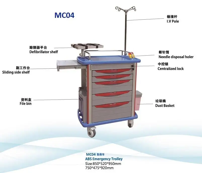 Hospital Used Medical Drug Cart / Cost Effective Drug Trolleys With