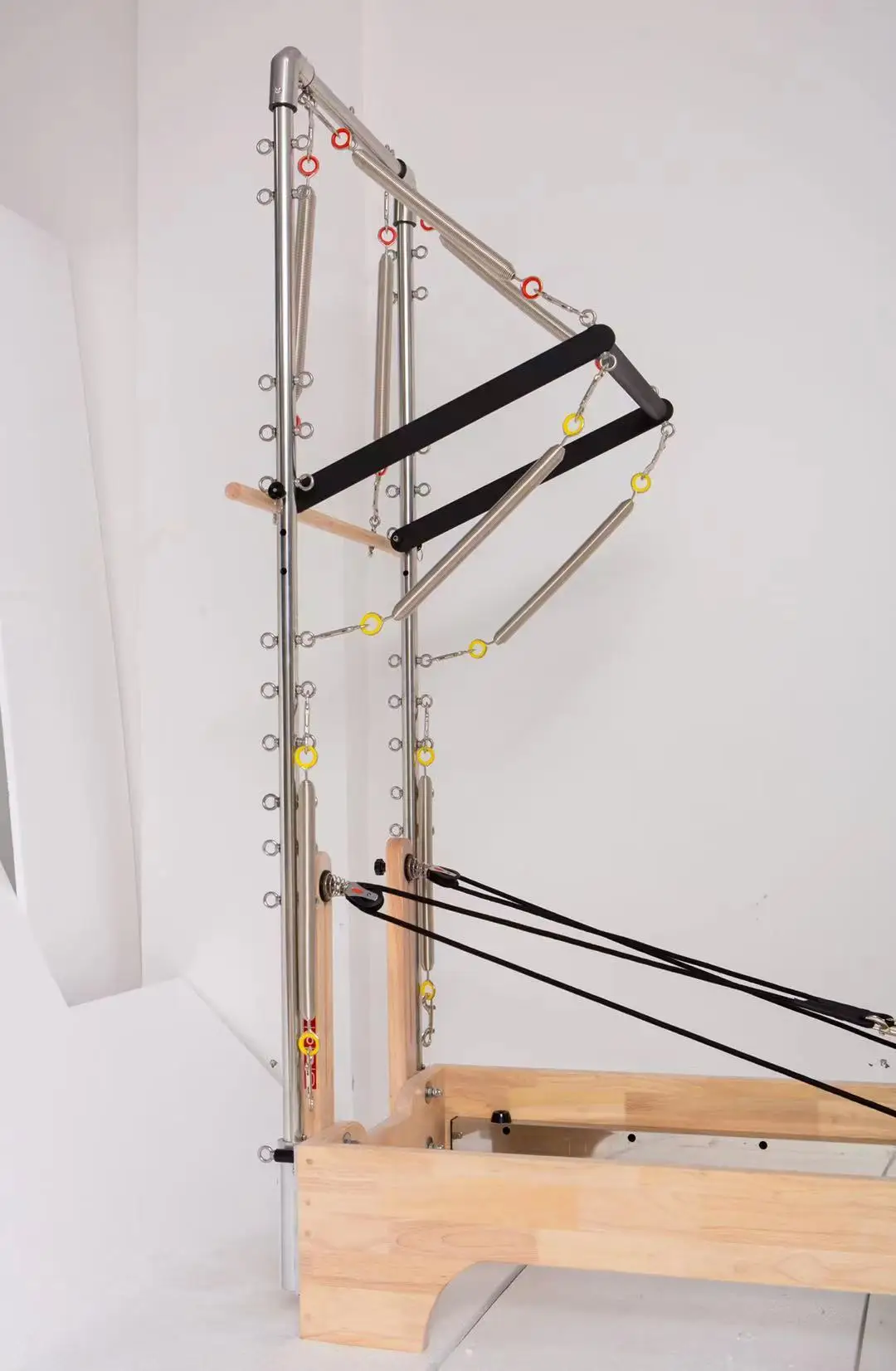 Reformer Pilates Machine Oak Wood Pilates Reformer With Tower Half