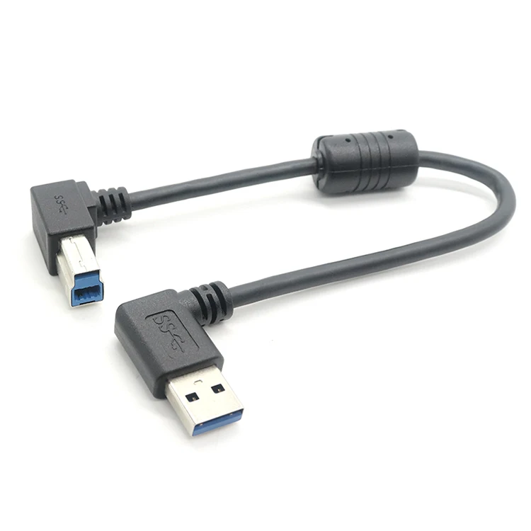 Câble Adaptateur USB 3.0 Coudé à 90 Degrés - Pour Synchronisation Et Transfert De Données - Noir