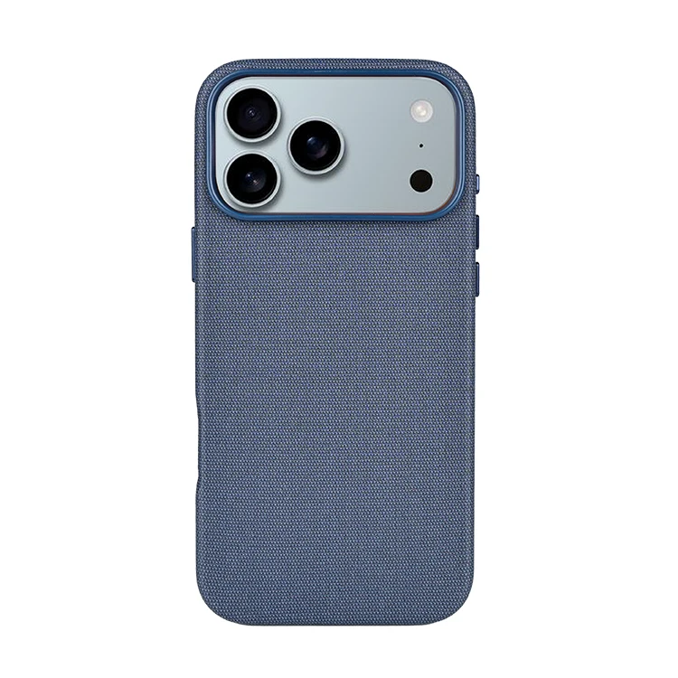 Linen Texture Pro Max TechWoven Custom Logo With Lanyard Function Phone Case For IPhone 17_voghion.com