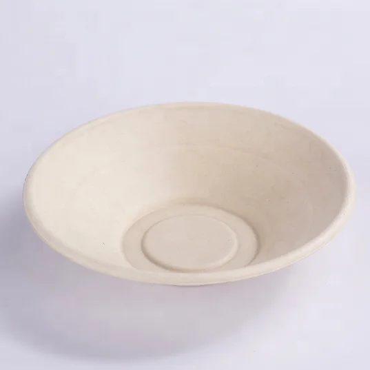 Biodegradable and Compostable Sugarcane Pulp HG 24OZ Salad Bowl