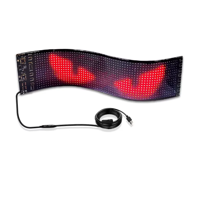 App Control Programmable Flexible LED Car Sign Board Soft Bendable LED Display Sign Smart LED Screen Car Banner led matrix panel