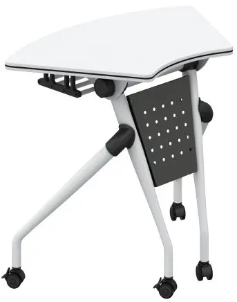 Modern Trapezoid Wood Conference Table for Training Center Classroom Modular Desk Furniture Elementary School Office Study Use