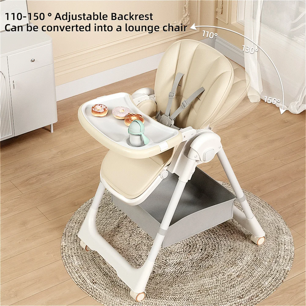 2023 Multifunctional Folding Baby Dining Chair - Adjustable & Portable
