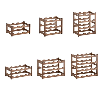 Multi-specification Retro-colored Wine Bottle Display Racks Home Storage Ornaments Restaurant Wine Display Racks