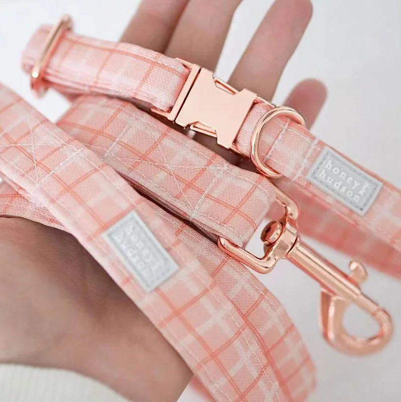 Low Moq Pet Dog Leash Personalized Custom Design Sublimation Printed Gold Accessories Dog Leash