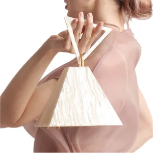 custom logo Women's Acrylic Designer Clutch - Elegant Evening Party Handbag