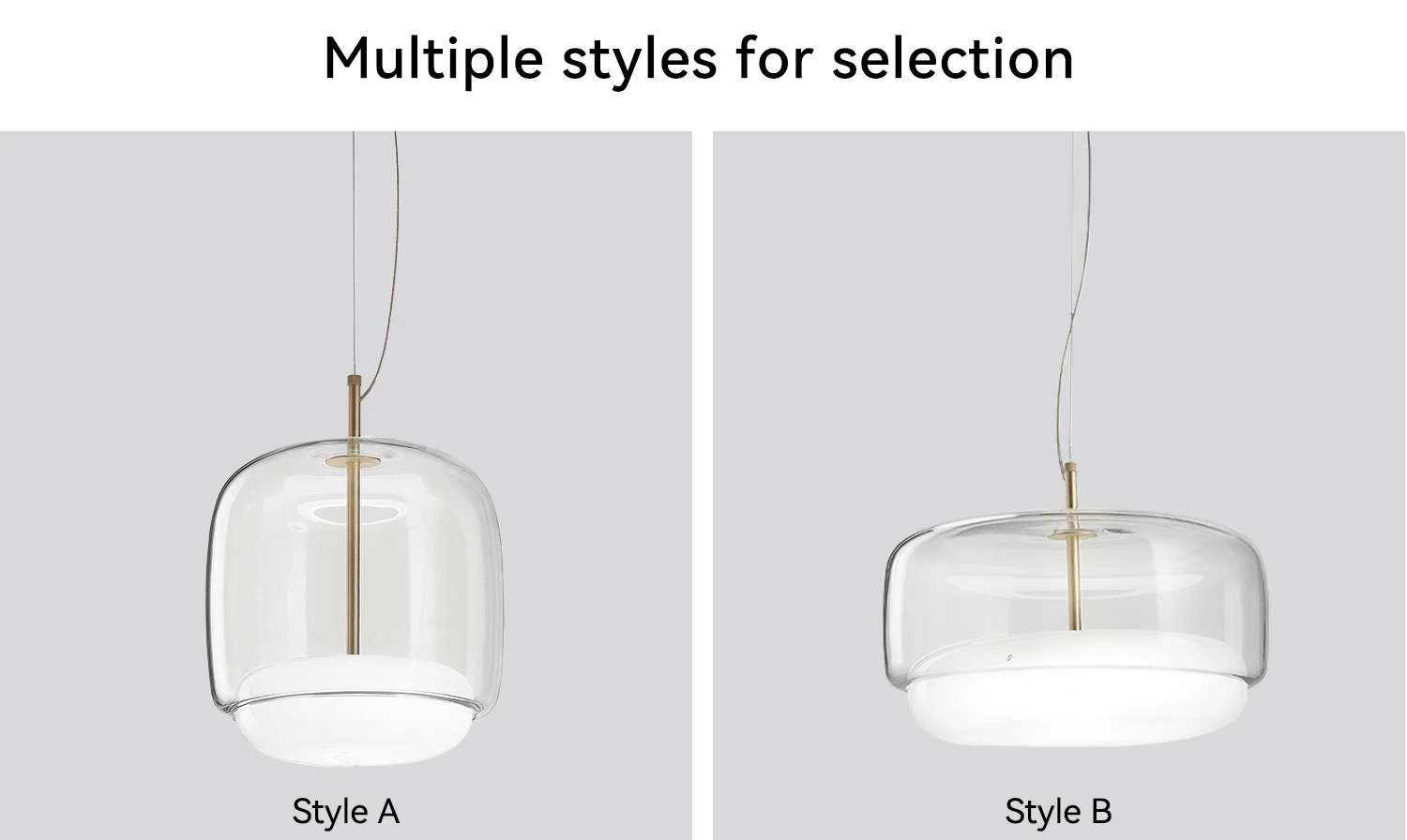 Nordic Led Pendant Light Simple Decor Clear Glass Hanging Pendant Lamp