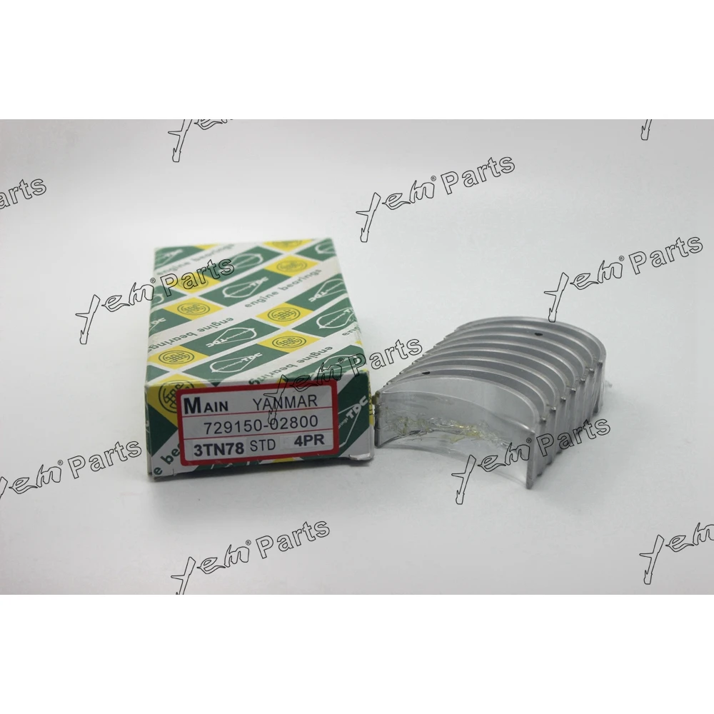 3TN78 Main Bearing Set 729150-02800 for Yanmar Engine Parts