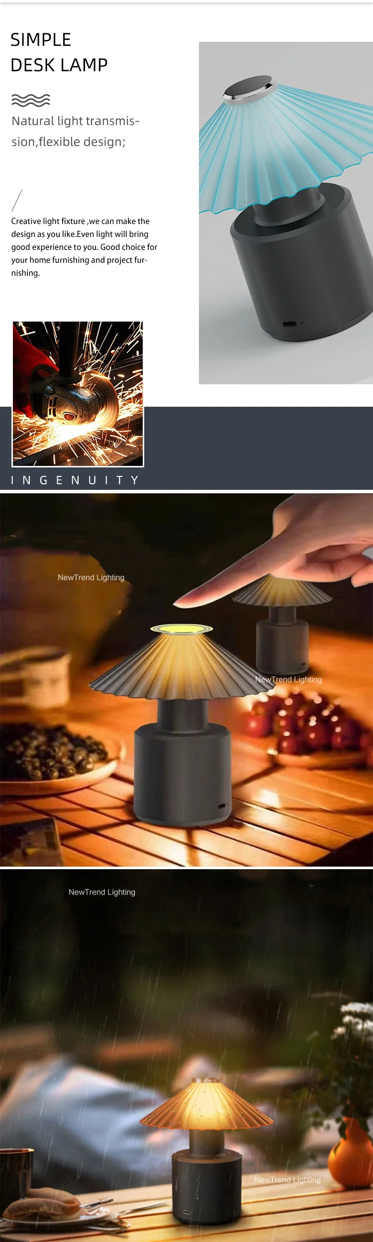 dxzp06 modern indoor decoration abs night light home bar party touch dimming led rechargeable table lamp-1