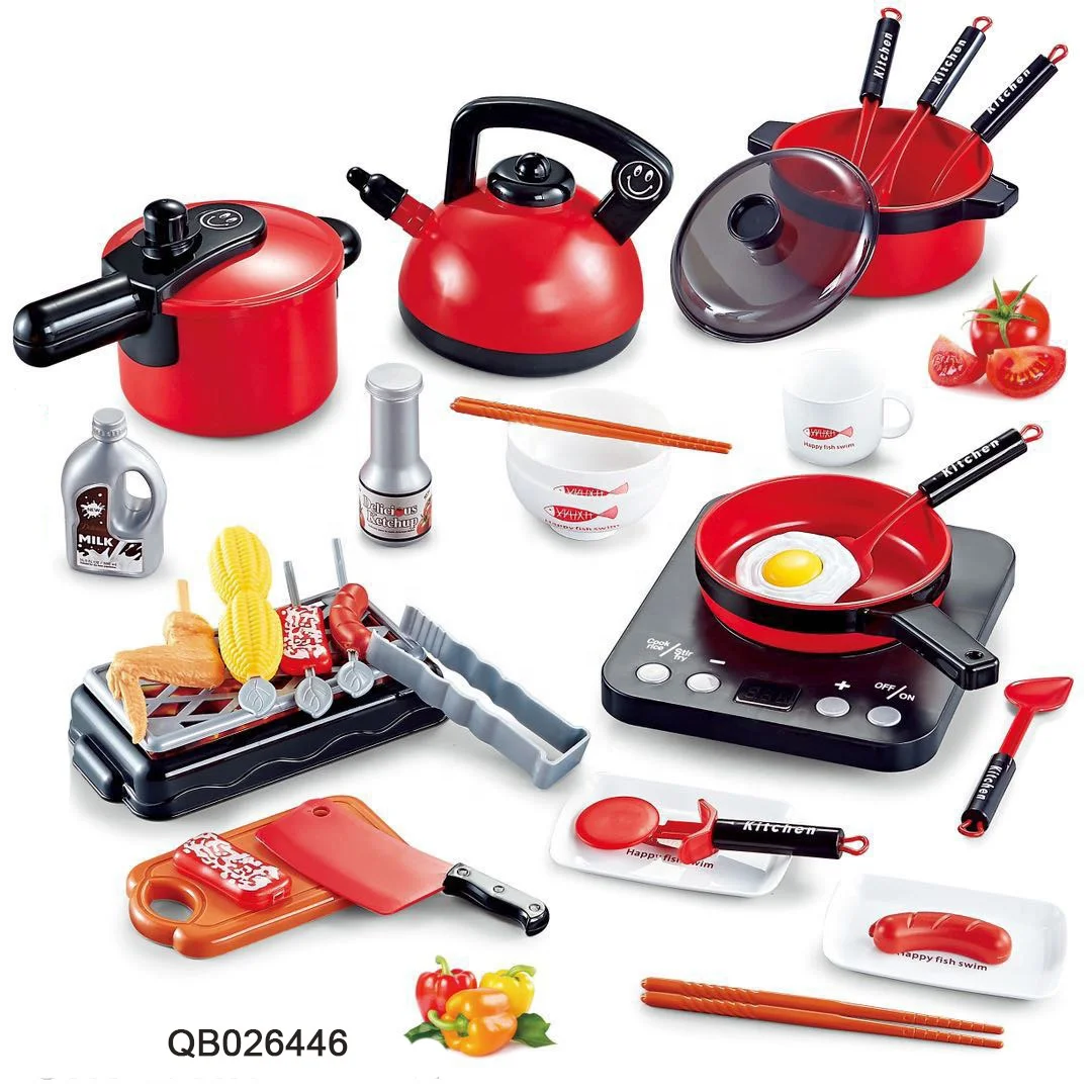 Little Chef Simulation Kitchenware Cooking Pretend Play Kitchen Toys Set for Kids