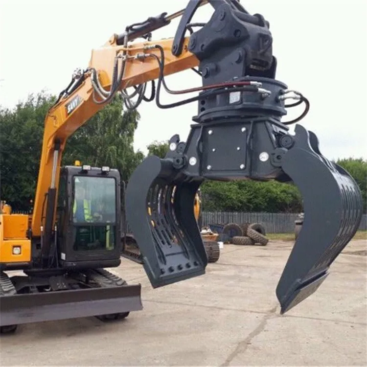 Oem Excavator Hydraulic Rotating Sorting Grapple 360 Hydraulic Rotating