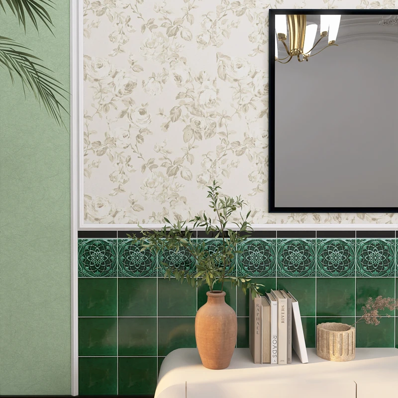 Factory Hot Sale Handmade Relief Patterned Tiles for Hotel Villa Wall Decor Ceramic Artwork Souvenir Clay Tiles
