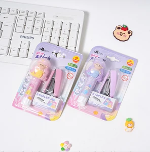 Mermaid Design Cute Stationery Kit Glue Stick, Stapler and Staples