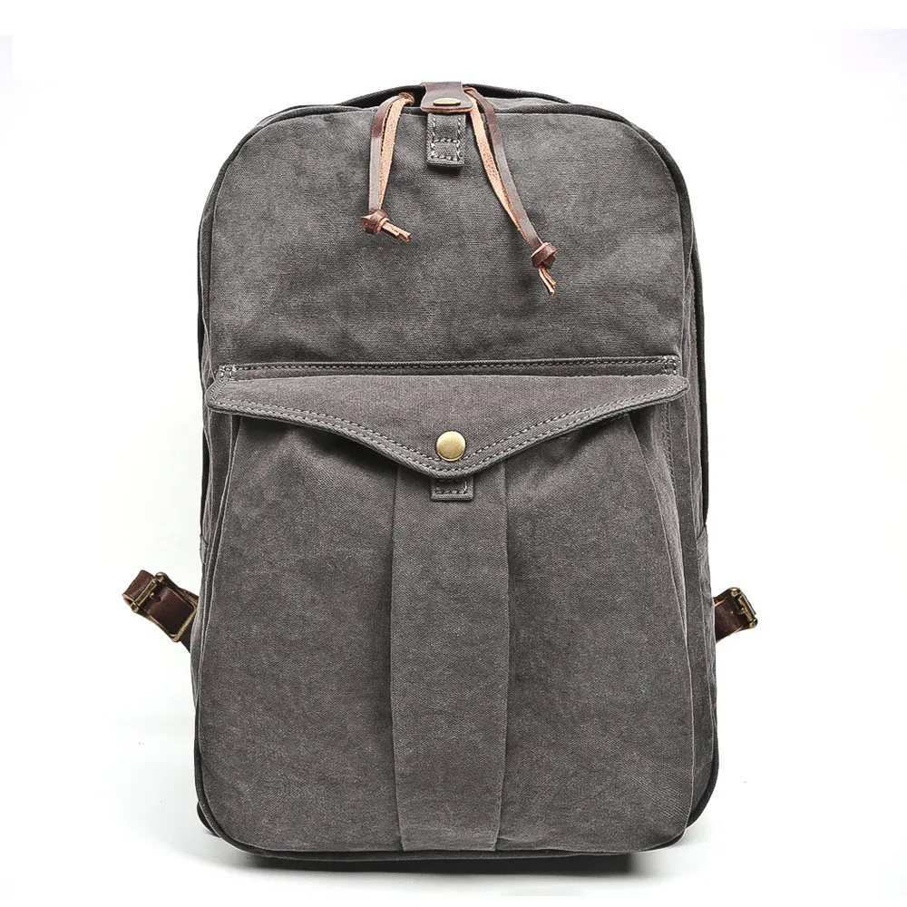 Retro canvas backpack large capacity men's travel backpack outdoor hiking mountaineering backpack