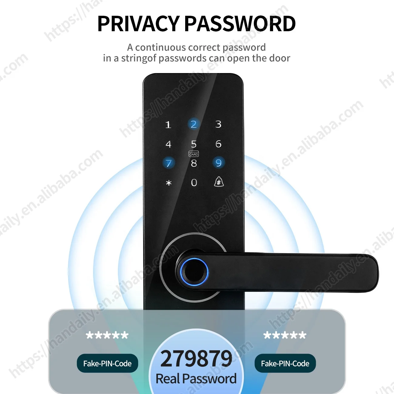 Factory Price Handle Tuya WiFi Fingerprint Digital Password Rfid Lock App Smart Door Lock for Wooden Door Apartment Home Room Z4