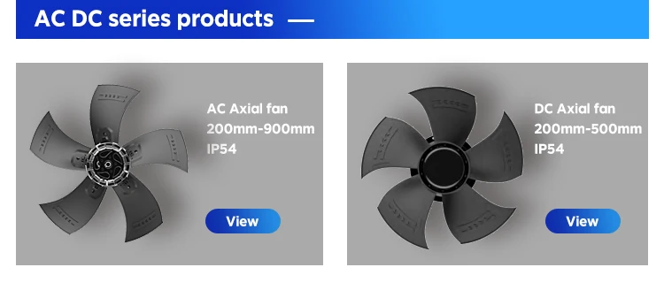 200-900mm  EC DC AC 110V 1-220V 380V Industrial Exhaust Cooling Impeller HVAC Axial Flow Fan manufacture