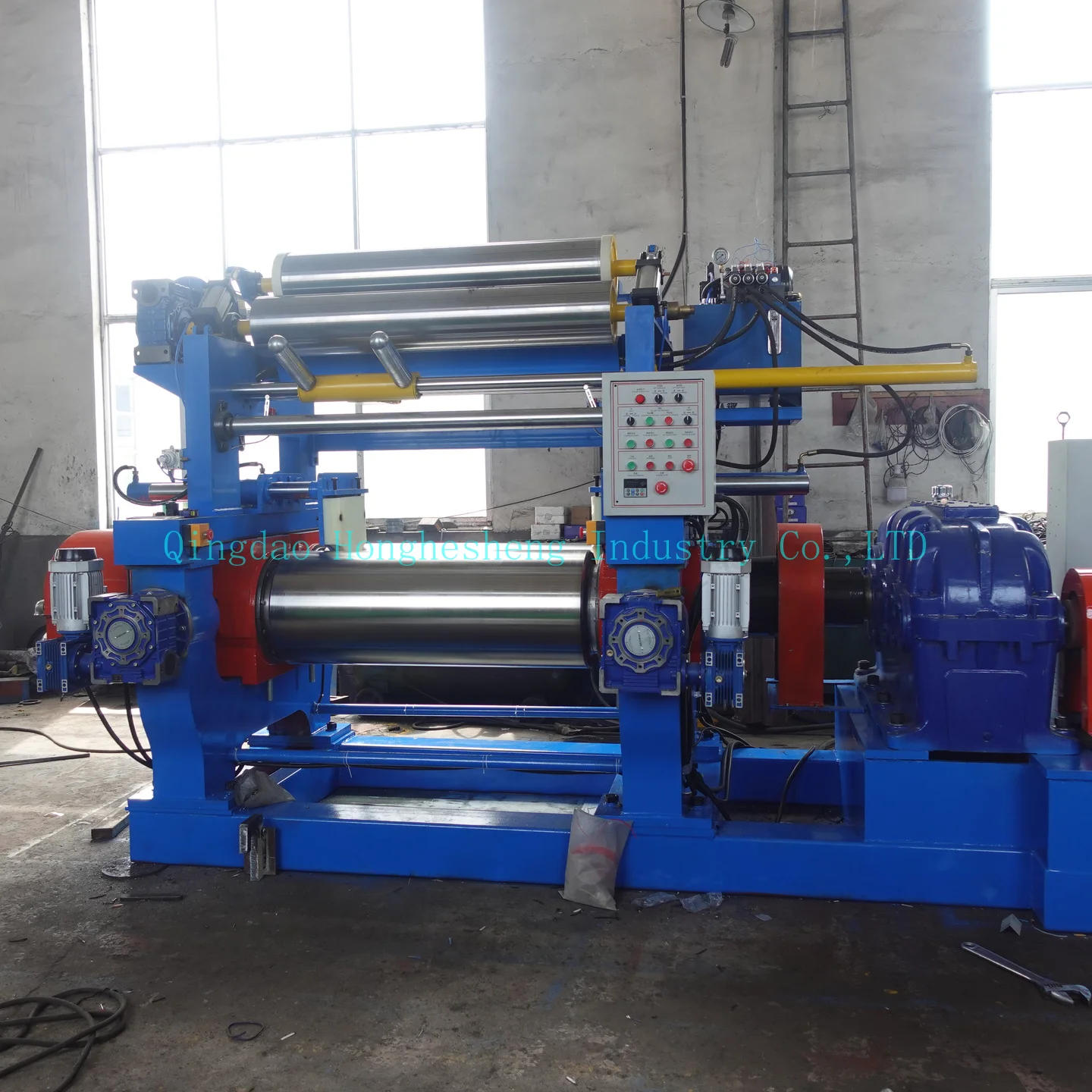 XK450 Automatic Rubber Open Mixer 18inch Rubber Mixing Mill With Auto Stock Blender