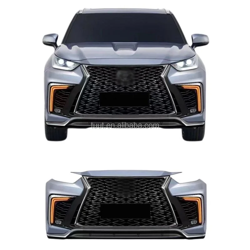 Car Bumpers For Toyota Highlander 2021 2022 Year Facelift To Lexus Lx600 Model With Front