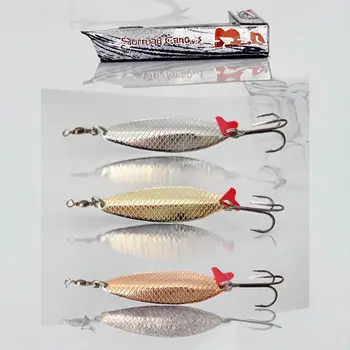 40g Artificial Hard Bait Melon Sinking Spinner Metal Sequins Bait Trout Spoon Fishing Lure for River Lake & Stream – Metal Jig – view 2