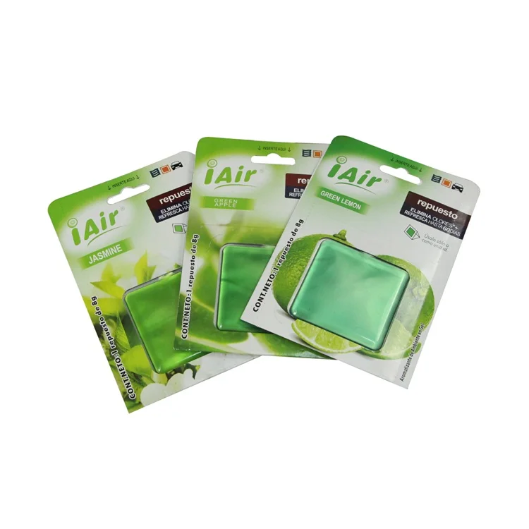 Custom square Shape air Freshener Refill Breathable Membrane Perfume Car Scent Gel