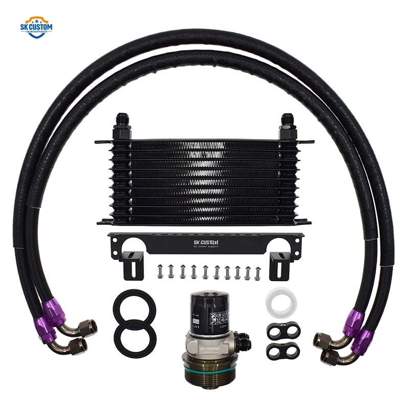 Oil Cooling Radiator Kit For Toyota 1GR 2GR 3GR 5GR 8AR Reiz Crown Engine Oil Cooler Kit