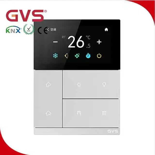 Factory Price GVS KNX EIB Smart Home Building Automation System Metal Plastic Black White Sliver Touch Pad Keypad GVS Waltz KNX