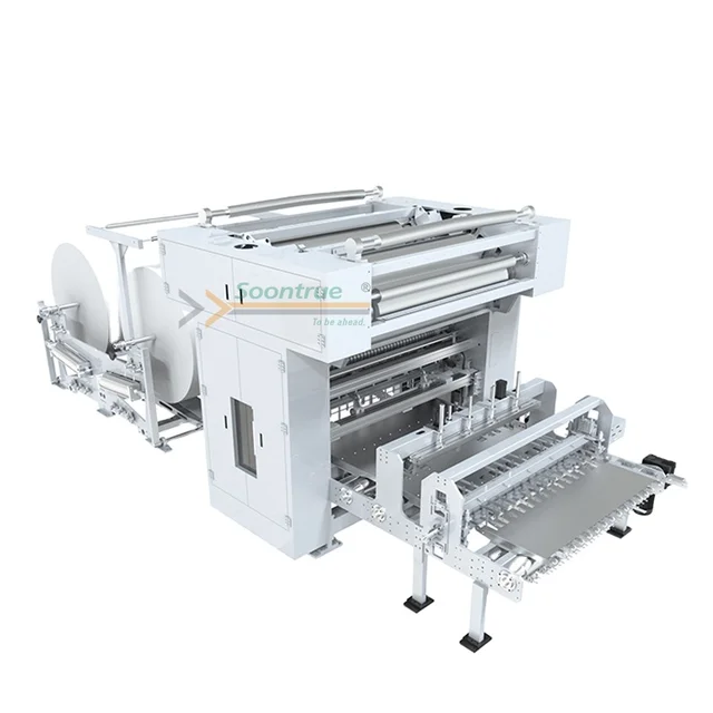 Full auto 7 lanes V fold cross folding paper facial tissue Making machine for facial tissue paper production line