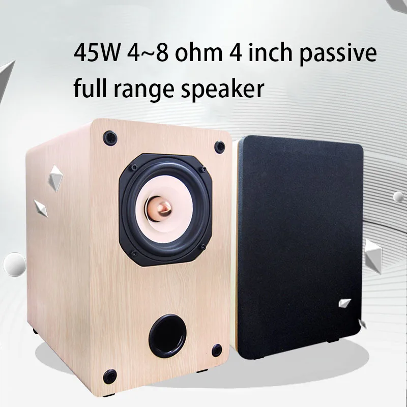 Kyyslb 25-50w 4 Inch Full Range Speaker Home Audio 4~8ohm Birch Wood ...