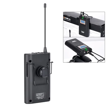 Comica CVM-WM100 PLUS(A) UHF Wireless Microphone with Dual-transmitters and One Receiver for DSLR Cameras Camcorders Smartphones detail image