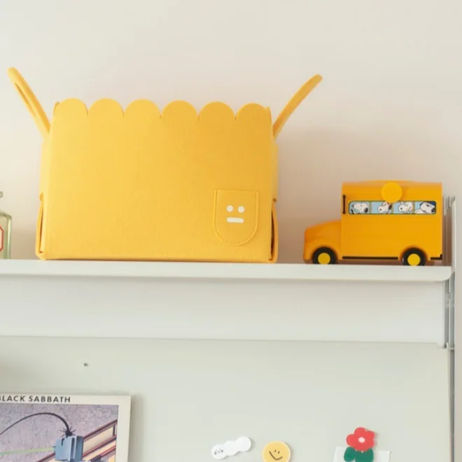 Новинка 2022, корзина для хранения из войлока, Настольная полка, корзина для хранения, симпатичная корзина для хранения для детской комнаты, спальни, гостиной