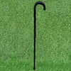 One-piece twisted black solid wood cane