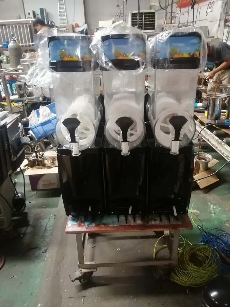 2025 Commercial 3 Tanks Ice Slush Machine for Sale Customized Smooth Milk Cold Drink Ice Slush Making Machine