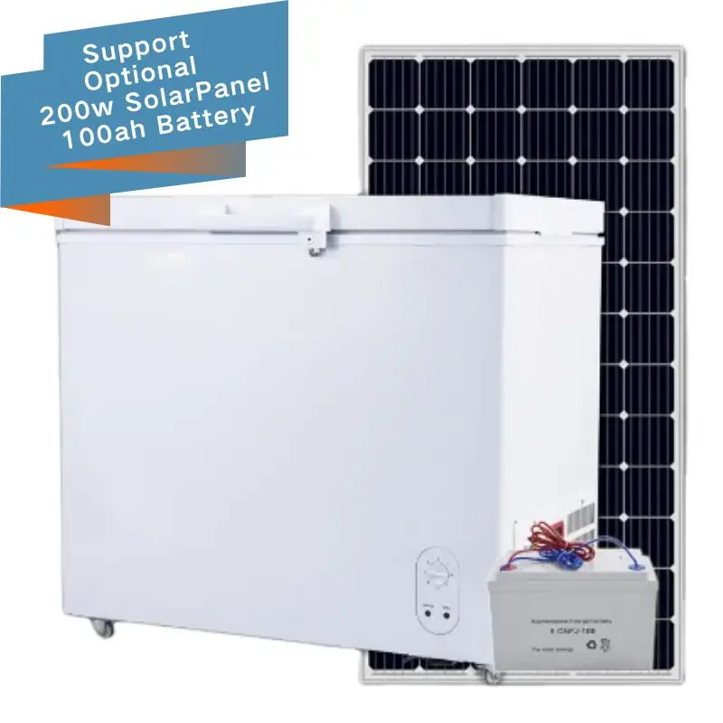 GCSOAR 208L 68W Solar Power DC 12V Wholesale Solar Refrigerator for Home & Shop Use