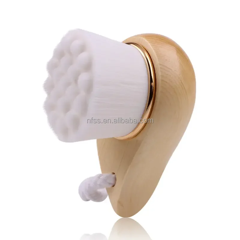  Ft Bamboo Wooden Manual Facial Makeup Soap Cleaner Wash Scrub Massage Cleansing Brushes Cleanser Face Cleaning Brush With Case