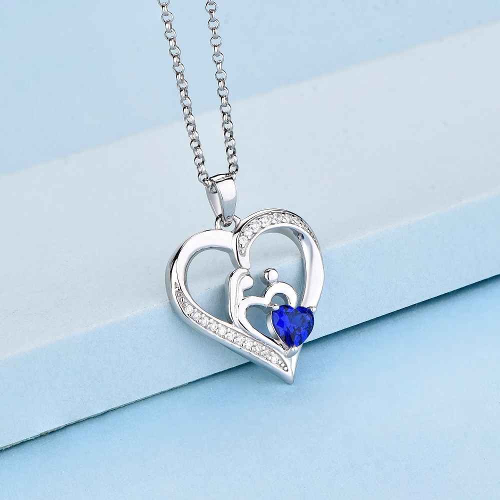 Birthstone Necklace Personalized Gifts For Mom Personalized Jewelry For Her Charm Necklace Grandma Gift Women Mothers Day Gift - UK