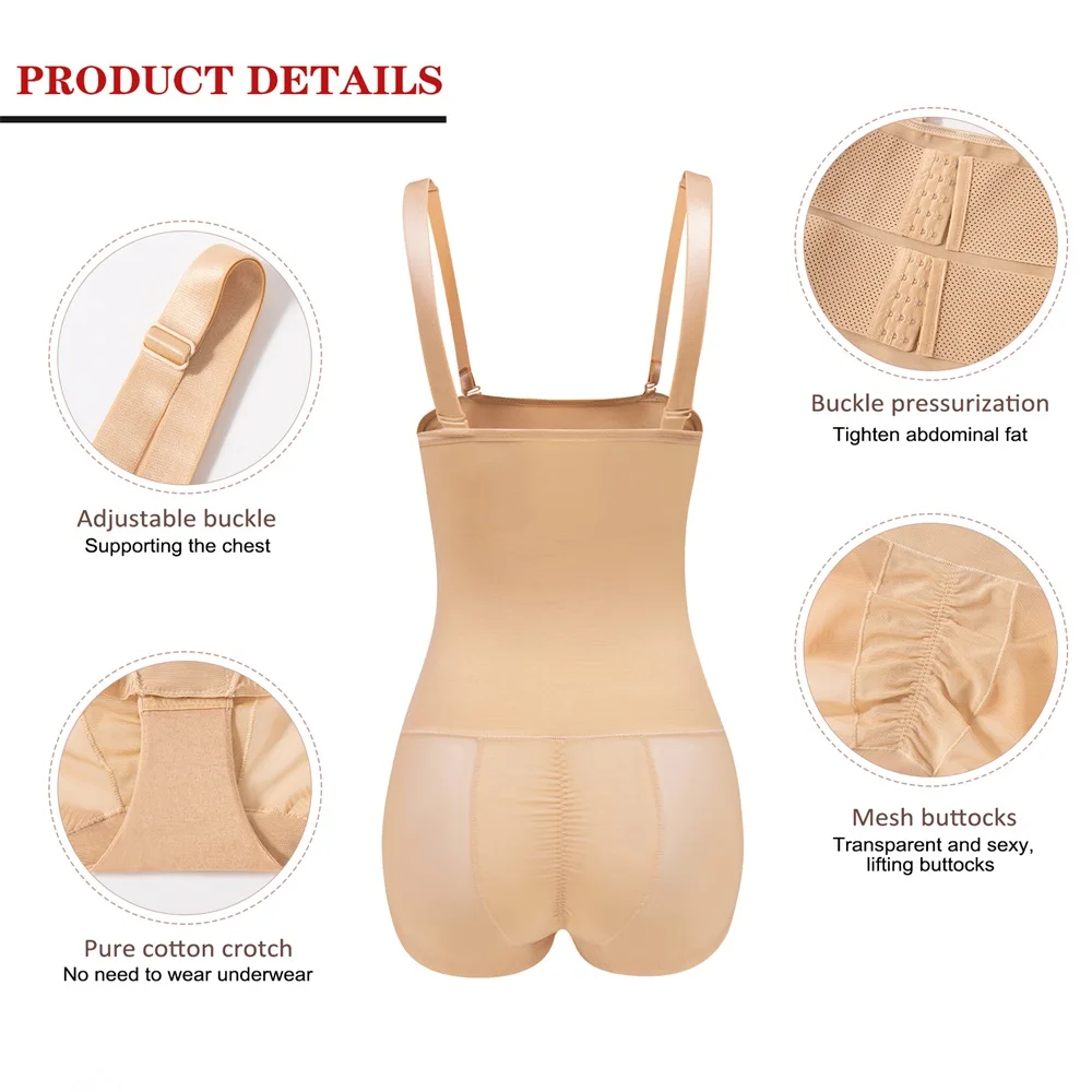 Wholesale Full Body Butt Lift Shaping Panties Underwear Shoulder Strap Tummy Control Shapewear Women Waist Trainer Shaper