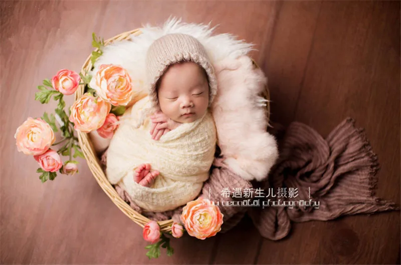 Newborn Hand Woven Heart Shaped Rattan Basket For Photograph Props Baby Photo Posing Sofa Studio Shooting Photo Bebe Accessories Online Shopping