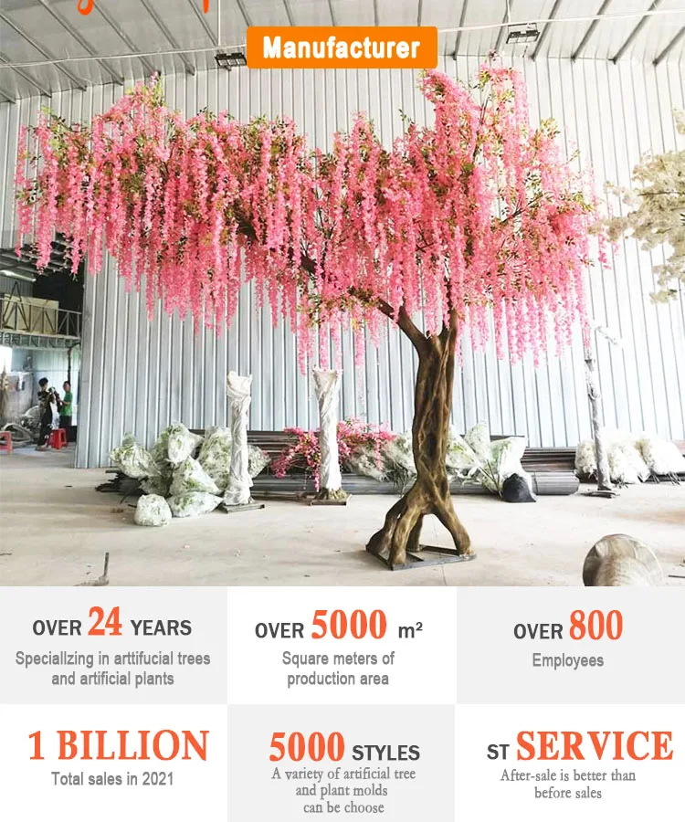 Romantic Decoration Large Artificial Blossom Tree Sakura Branches Artificial Cherry Trees