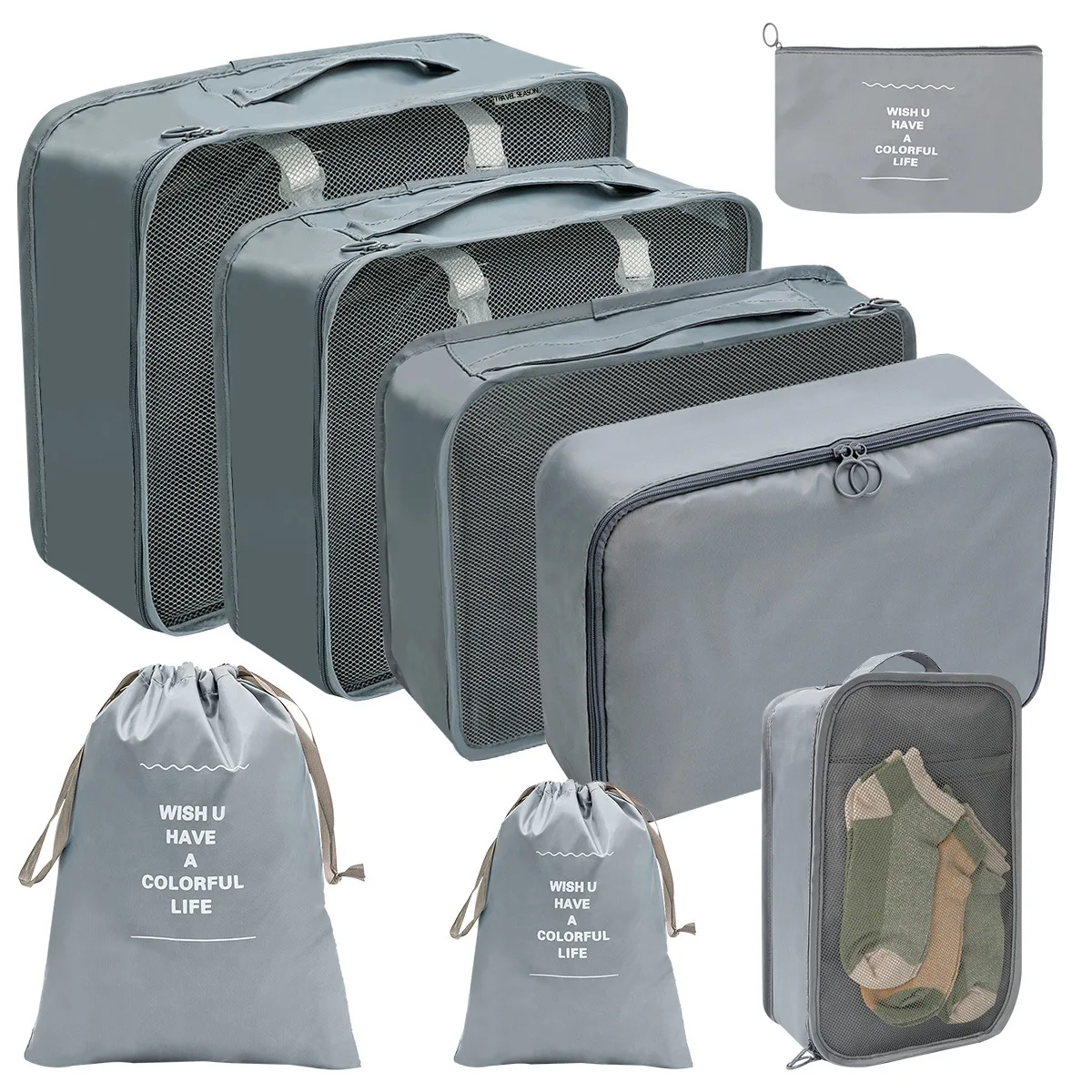 Wholesale Custom Clothes Travel Luggage Foldable Packing Storage Box Organizers for Travel Accessories