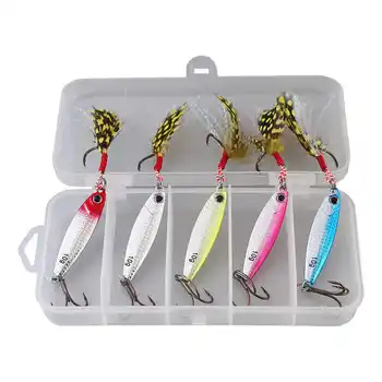 Cheery Palmer 1-1.3cm 3D Eyes Metal Jig Bionic Set 10g 15g 20g Iron Plate Hard Fishing Lures 5pcs Artificial Fishing Lure High – Metal Jig – view 3